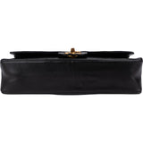 Chanel Quilted Lambskin Medium 24K Gold Double Flap Shoulder Bag