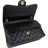 Chanel Quilted Caviar Leather Jumbo Double Flap Crossbody Bag
