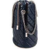 Gucci Matelassé Chevron Leather GG Marmont Mini Bucket Crossbody Bag