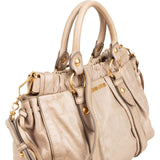 Miu Miu Vitello Lux Bauletto Satchel Handbag