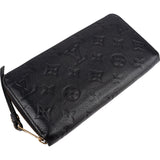 Louis Vuitton Noir Monogram Empreinte Leather Zippy Wallet