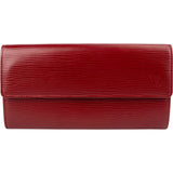 Louis Vuitton Red Epi Leather Flap Wallet