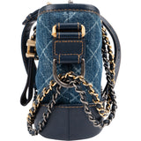 Chanel Stitch Print Denim Small Gabrielle Hobo Crossbody Bag