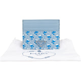 Prada Saffiano Leather Floral Print Card Holder