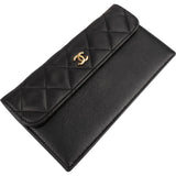 Chanel Quilted Lambskin Long Flap CC Insert Pochette Accessoire Pouch