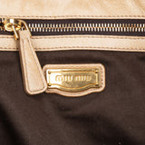 Miu Miu Matelassé Nappa Leather Hobo Shopping Handbag