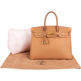 Hermès Natural Courchevel Leather Birkin 35 Handbag