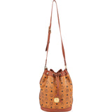 MCM Monogram Visetos Drawstring Bucket Crossbody Bag