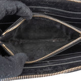Miu Miu Crocodile Embossed Leather Zip Around Wallet