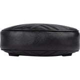 Gucci Black Matelassé Leather GG Marmont Crossbody Belt Bag