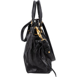 Miu Miu Vitello Lux Leather Gathered Tote Handbag