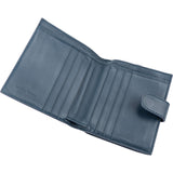 Bottega Veneta Blue Stitched Intrecciato Leather Wallet