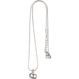 Christian Dior Crystal CD Emblem Necklace