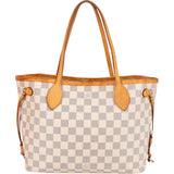 Louis Vuitton Monogram Damier Azur Canvas Neverfull PM Shoulder Bag