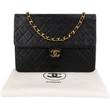 Chanel Quilted Lambskin 24K Gold Single Flap Shoulder Bag - vintageandkickz