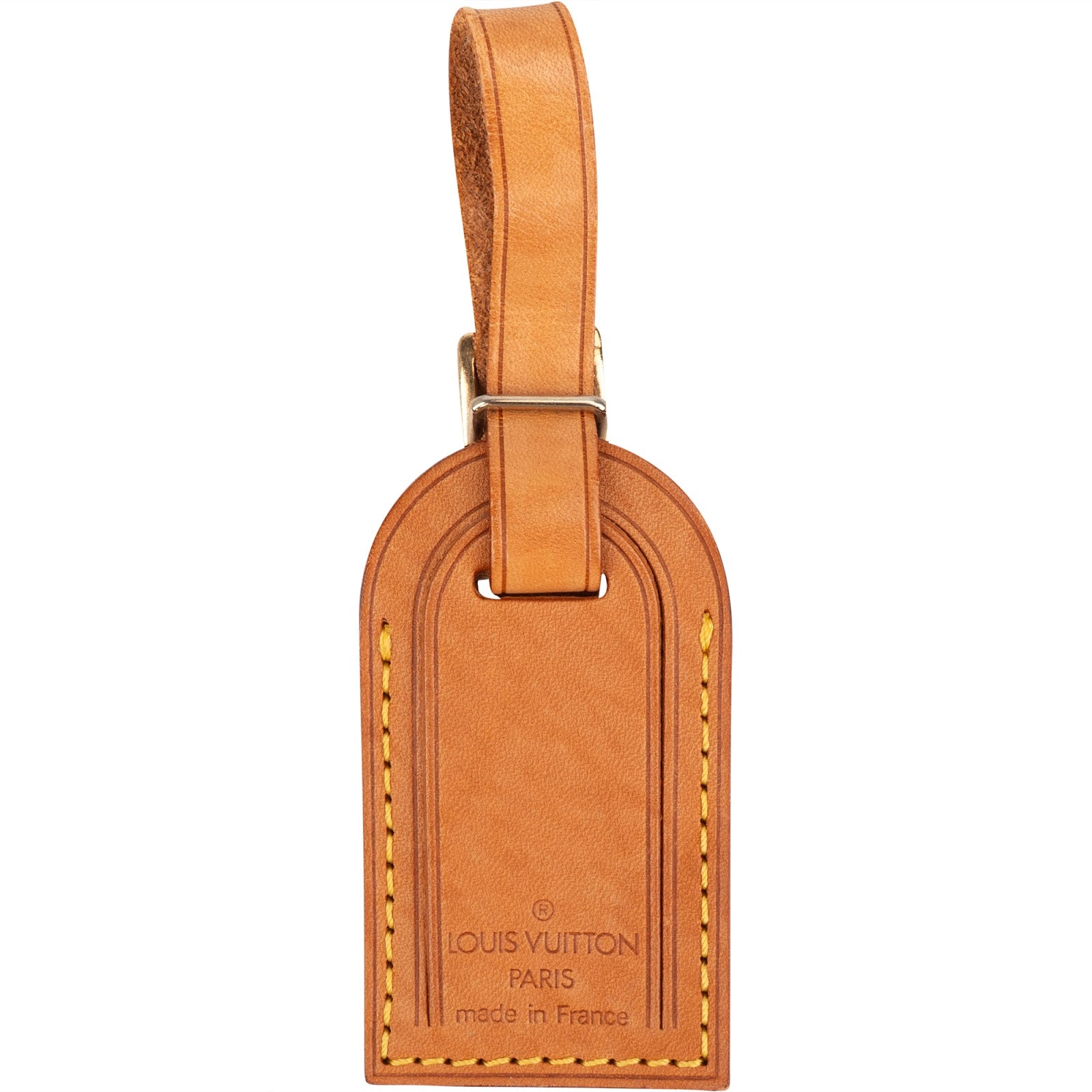 [🔄️B10 / F93] Louis Vuitton Vachetta Leather Luggage Tag - vintageandkickz