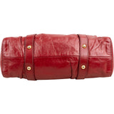 Miu Miu Vitello Lux Leather Gathered Satchel Handbag