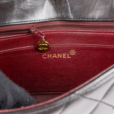 Chanel Quilted Lambskin 24K Gold Diana Single Flap Crossbody Bag