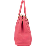 Prada Pink Leather Galleria Double Zip Tote Handbag - vintageandkickz