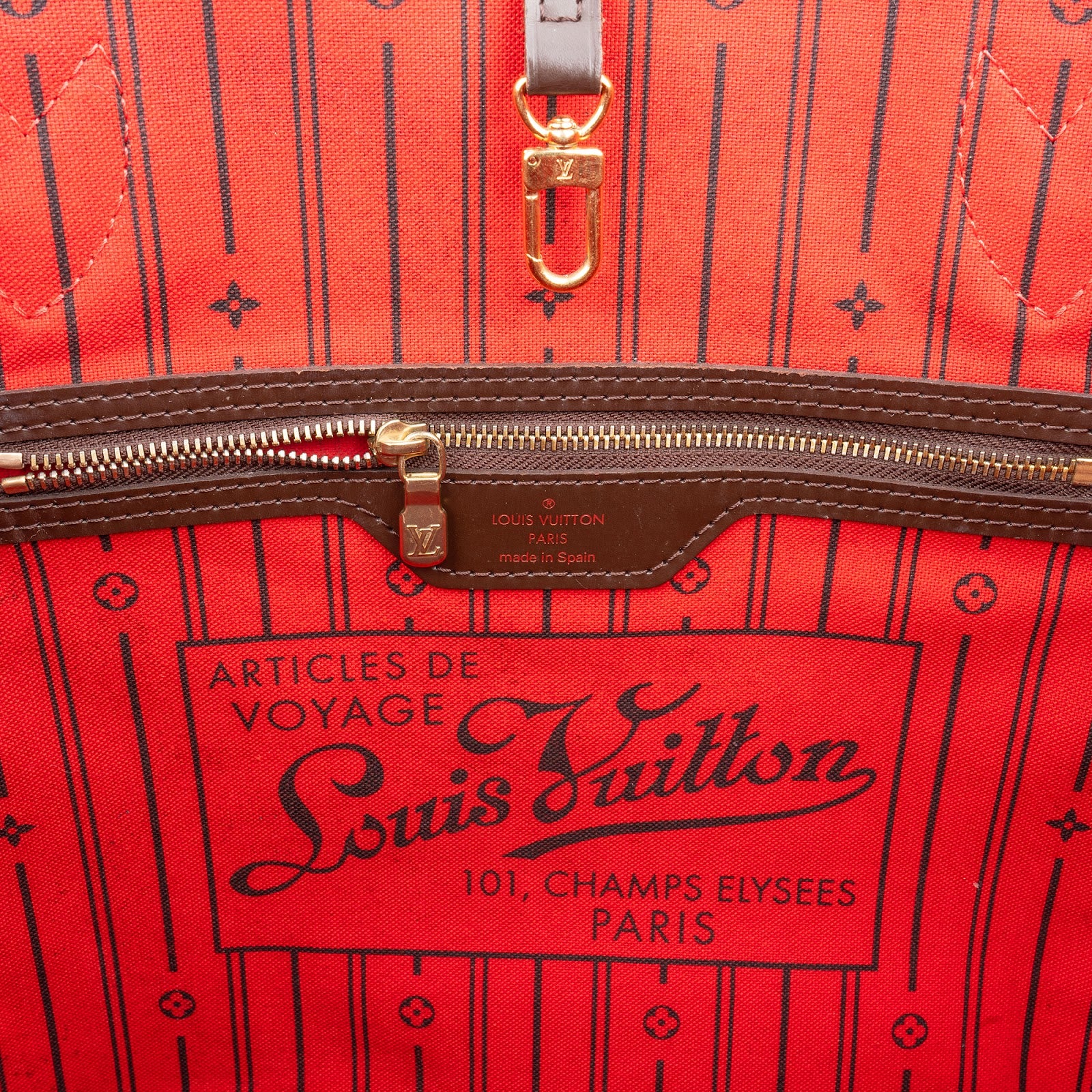 Louis Vuitton Monogram Damier Ebene Neverfull MM Shoulder Bag - vintageandkickz