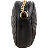Gucci  Quilted Leather GG Marmont Round Crossbody Bag