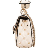 Valentino Quilted Leather Rockstud Spike Turnlock Flap Crossbody Handbag