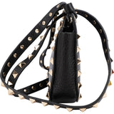 Valentino Garavani Grained Calfskin Rockstud Small Tote Crossbody Bag