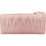 Miu Miu Vitello Matelassé Leather Zip Around Wallet