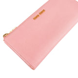 Miu Miu Pink Leather Zip Around Wallet