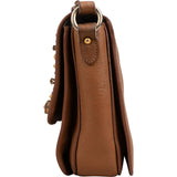 Miu Miu Brown Grained Leather Studded Bow Shoulder Bag