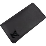 Louis Vuitton Black Leather Aerogram Brazza Wallet