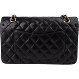 Chanel Quilted Lambskin CC Medium Double Flap Shoulder Bag