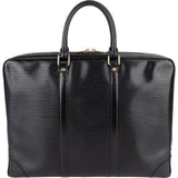 [🔄️B15 / F11] Louis Vuitton Noir Epi Leather Porte-Documents Voyage Handbag - vintageandkickz