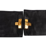 [🔄️B08 / F40] Hermès Black Leather Kelly Gloves - vintageandkickz