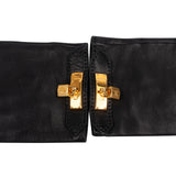 [🔄️B08 / F40] Hermès Black Leather Kelly Gloves - vintageandkickz