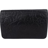 Chanel Embossed Leather Camellia Wallet On Chain Crossbody Bag