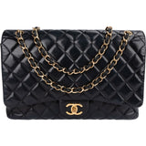 Chanel Quilted Lambskin Jumbo Double Flap Crossbody Bag
