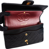 Chanel Quilted Lambskin 24K Gold Medium Double Flap Shoulder Bag