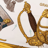 Hermès Grand Uniforme Silk Carre 90 Scarf Tuch