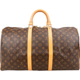 Louis Vuitton Monogram Canvas Keepall 50 Bandoulière Travel Bag