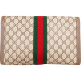 Gucci Monogram GG Supreme Vintage Web Stripe Clutch