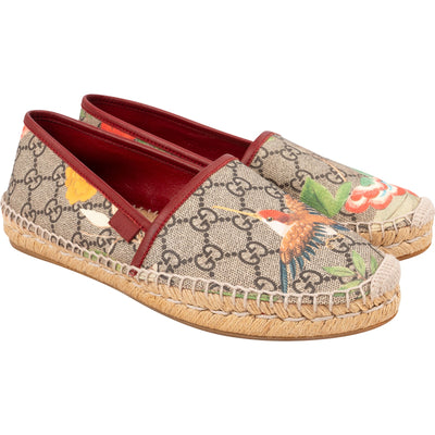 Gucci Monogram GG Supreme Floral Tian Espadrilles (37)