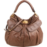 Miu Miu Vitello Daino Leather Coffer Hobo Shoulder Bag