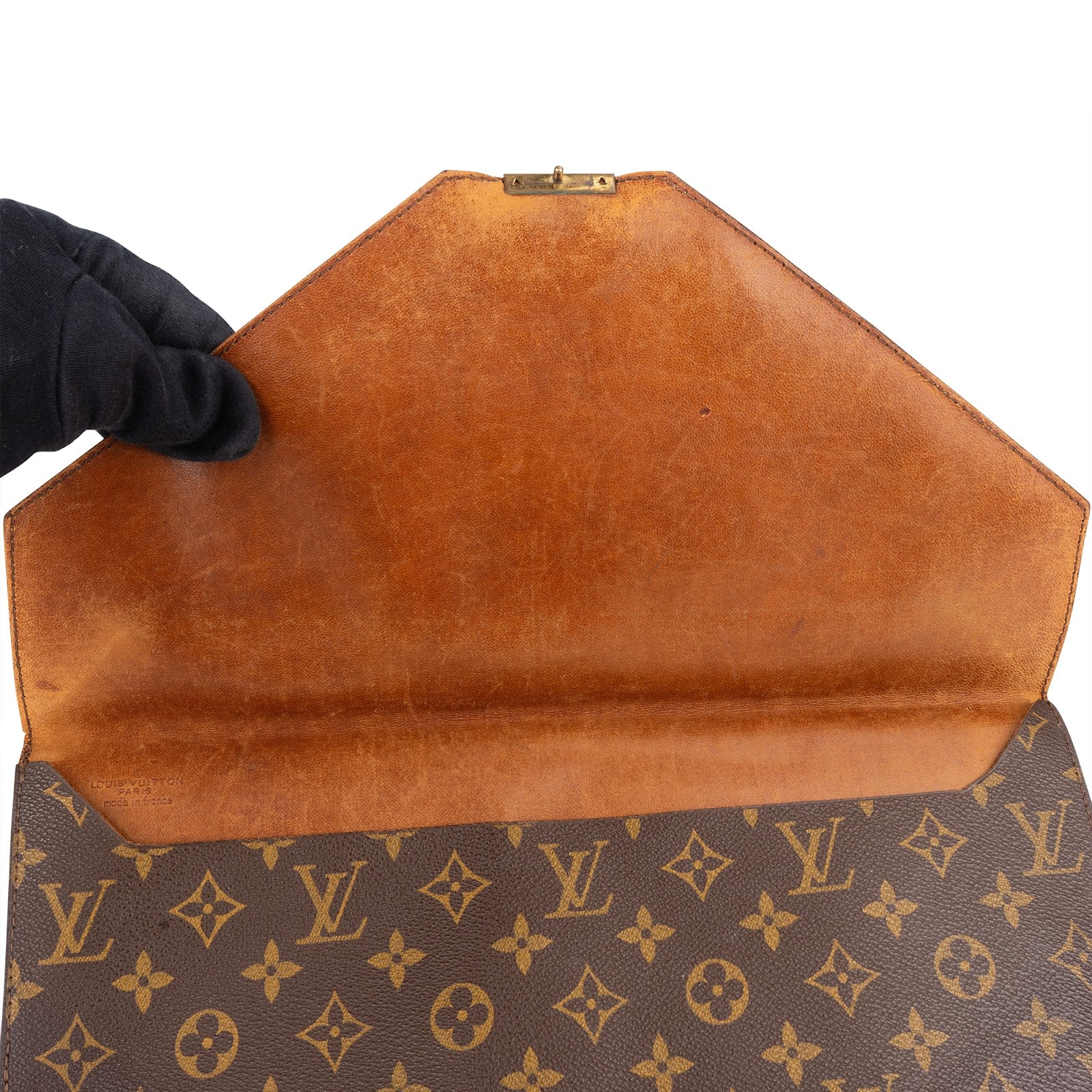 Louis Vuitton Monogram Canvas Plat Porte Documents Laptop Clutch - vintageandkickz