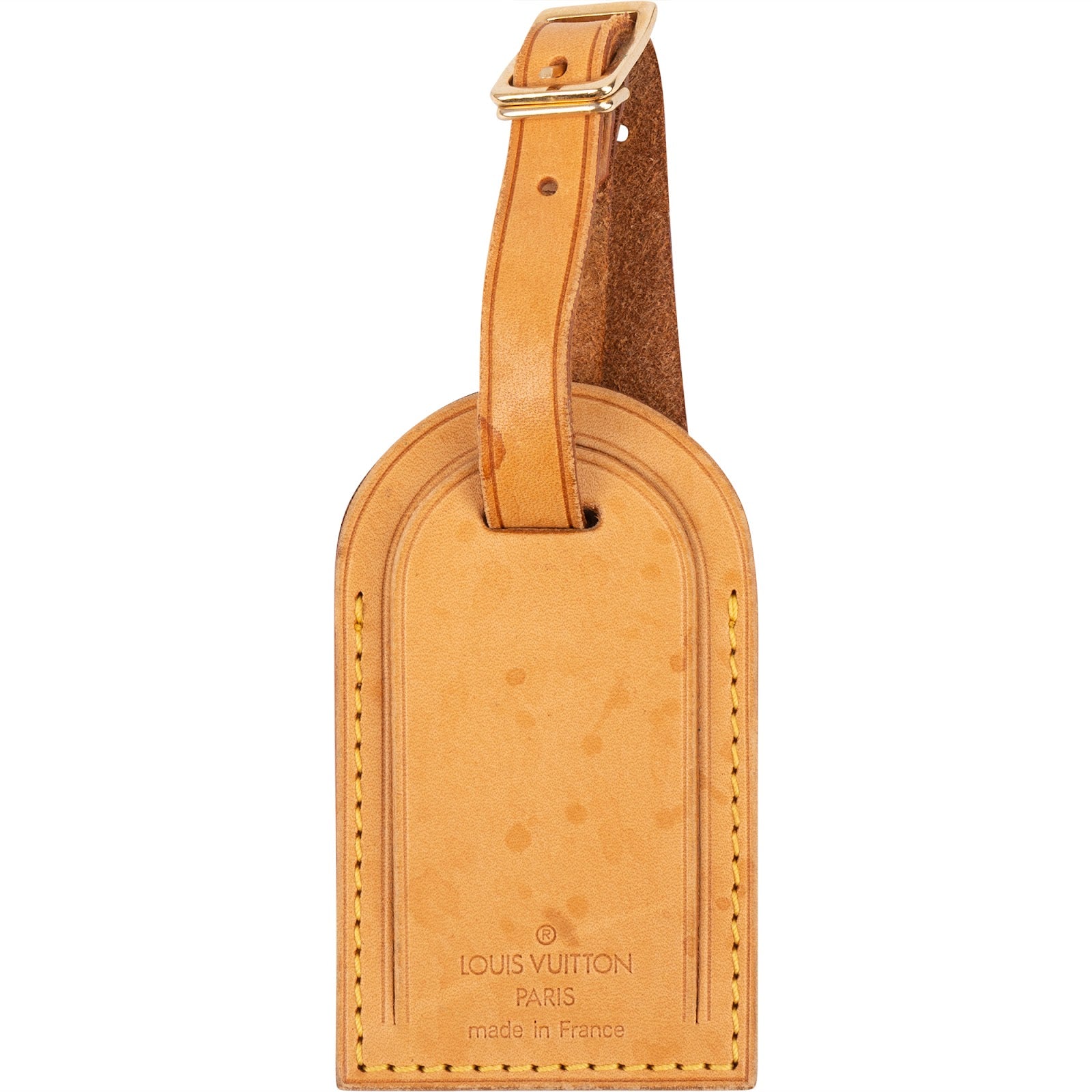 [🔄️B10 / F49] Louis Vuitton Vachetta Leather Luggage Tag - vintageandkickz