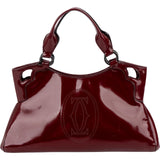 Cartier Bordeaux Patent Leather Marcello de Cartier Handbag