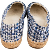 Chanel Blue Tweed CC Espadrilles Shoes (35)