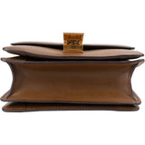Celine Brown Calfskin Small Classic Box Crossbody Bag