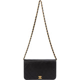Chanel Quilted Lambskin 24K Gold Single Flap Crossbody Bag