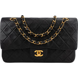 Chanel Quilted Lambskin 24K Gold Medium Double Flap Shoulder Bag